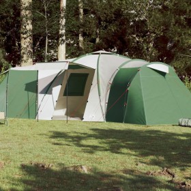 Tenda da Campeggio a Cupola per 12 Persone Verde Impermeabile