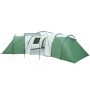 Tenda da Campeggio a Cupola per 12 Persone Verde Impermeabile