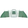 Tenda da Campeggio a Cupola per 12 Persone Verde Impermeabile