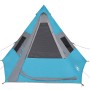 Tenda da Campeggio Tipi per 7 Persone Blu Impermeabile