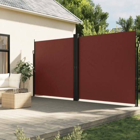 Tenda da Sole Laterale Retrattile Marrone 220x600 cm