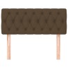 Testiera Marrone Scuro 100 x 7 x 78/88 cm in Tessuto