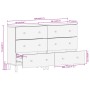 Credenze 2 pz Nero 60x33x75 cm in Legno Massello di Mango