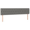 Testiere 2 pz Grigio Scuro 100x7x78/88 cm in Tessuto