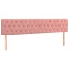 Testiera 2 pz Rosa 100x7x78/88 cm in Velluto