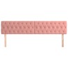 Testiera 2 pz Rosa 100x7x78/88 cm in Velluto
