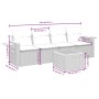 Set Divano da Giardino 5 pz con Cuscini Grigio in Polyrattan