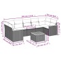 Set Divani da Giardino con Cuscini 8 pz Nero in Polyrattan