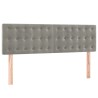 Testiere 2 pz Grigio Chiaro 72x5x78/88 cm in Velluto