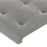 Testiere 2 pz Grigio Chiaro 72x5x78/88 cm in Velluto