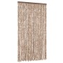 Tenda Antimosche Beige e Marrone Scuro 100x230 cm in Ciniglia