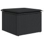 Set Divani da Giardino con Cuscini 8 pz Nero in Polyrattan