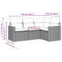 Set Divano da Giardino 4 pz con Cuscini Beige Misto Polyrattan