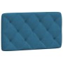 Cuscino Testiera Blu 90 cm in Velluto