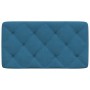 Cuscino Testiera Blu 90 cm in Velluto