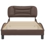 Giroletto con Testiera Marrone 100x200 cm in Similpelle