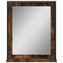 Specchio Bagno con Ripiano Rovere Fumo 50x12x60 cm Multistrato