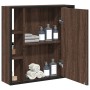 Mobile Bagno Specchio Rovere Marrone 60x16x60 Legno Multistrato