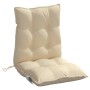 Cuscini per Sedia Schienale Basso 6 pz Beige in Tessuto Oxford