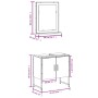 Set Mobili da Bagno 2 pz Rovere Fumo in Legno Multistrato