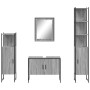 Set Mobili da Bagno 4 pz Grigio Sonoma in Legno Multistrato