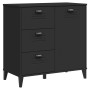 Credenza VIKEN Nera 80x40x80 cm in Legno Multistrato