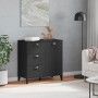 Credenza VIKEN Nera 80x40x80 cm in Legno Multistrato