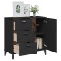 Credenza VIKEN Nera 80x40x80 cm in Legno Multistrato