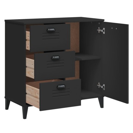 Credenza VIKEN Nera 80x40x80 cm in Legno Multistrato