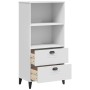 Libreria VIKEN Bianca 60x35x123 cm in Legno Multistrato