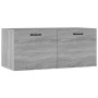 Armadietto a Muro Grigio Sonoma 80x35x36,5 cm Legno Multistrato