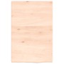 Ripiano a Parete 40x60x2 cm Legno Massello Rovere Non Trattato