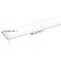 Piano Tavolo Marrone Scuro 180x40x(2-4)cm Rovere Non Trattato