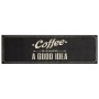 Tappeto da Cucina Lavabile Testo Caffè 45x150 cm in Velluto