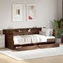 Divano Letto con Cassetti Rovere Marrone 90x190 cm Multistrato