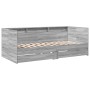 Divano Letto con Cassetti Grigio Sonoma 75x190 cm Multistrato