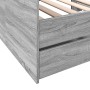 Divano Letto con Cassetti Grigio Sonoma 75x190 cm Multistrato