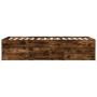 Divano Letto con Cassetti Rovere Fumo 90x200 cm Multistrato