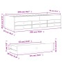 Divano Letto con Cassetti Rovere Fumo 90x200 cm Multistrato