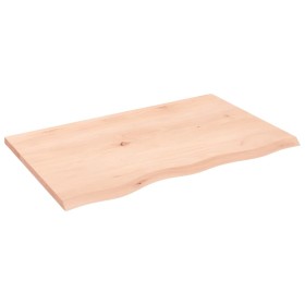 Ripiano a Parete 80x50x2 cm Legno Massello Rovere Non Trattato