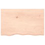 Ripiano a Parete 80x50x2 cm Legno Massello Rovere Non Trattato