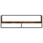 Mensola a Parete con Asta Rovere Fumo 100x25x30 cm
