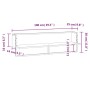 Mensola a Parete con Asta Rovere Fumo 100x25x30 cm