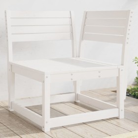 Divano Angolare Giardino Bianco 73x73x78 cm Legno Massello Pino