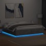 Giroletto Luci LED Grigio Cemento 200x200 cm Legno Multistrato