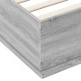 Giroletto Luci LED Grigio Sonoma 140x200 cm Legno Multistrato