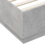 Giroletto Luci LED Grigio Cemento 140x200 cm Legno Multistrato