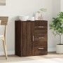 Credenza Rovere Marrone 60x31x70 cm in Legno Multistrato