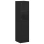 Credenza con Anta in Vetro Nera 35x37x142 cm