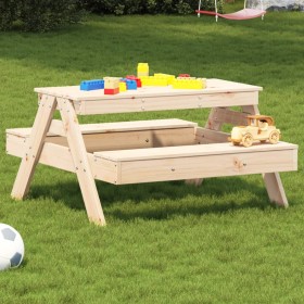 Tavolo da Picnic per Bambini 88x97x52 cm Legno Massello di Pino